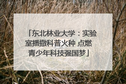 东北林业大学：实验室播撒科普火种 点燃青少年科技强国梦