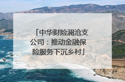中华财险澜沧支公司：推动金融保险服务下沉乡村