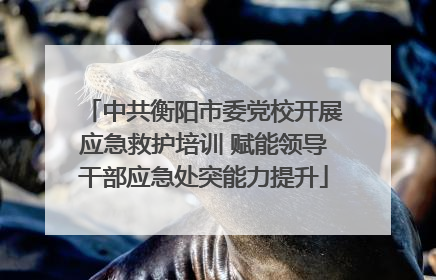 中共衡阳市委党校开展应急救护培训 赋能领导干部应急处突能力提升