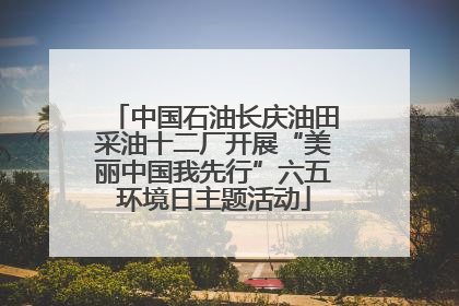 中国石油长庆油田采油十二厂开展“美丽中国我先行”六五环境日主题活动