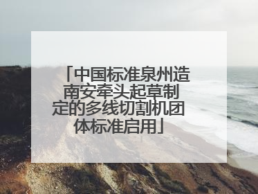 中国标准泉州造 南安牵头起草制定的多线切割机团体标准启用