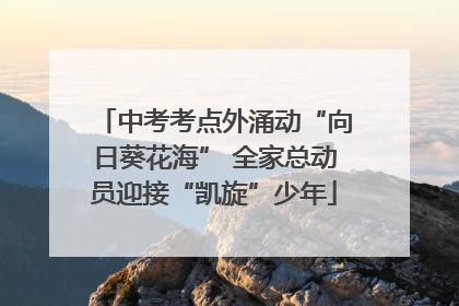 中考考点外涌动“向日葵花海” 全家总动员迎接“凯旋”少年
