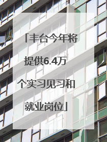 丰台今年将提供6.4万个实习见习和就业岗位