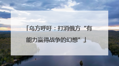 乌方呼吁：打消俄方“有能力赢得战争的幻想”