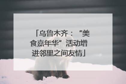 乌鲁木齐：“美食嘉年华”活动增进邻里之间友情