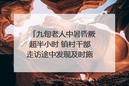 九旬老人中暑昏厥超半小时 镇村干部走访途中发现及时施救｜看见正能量
