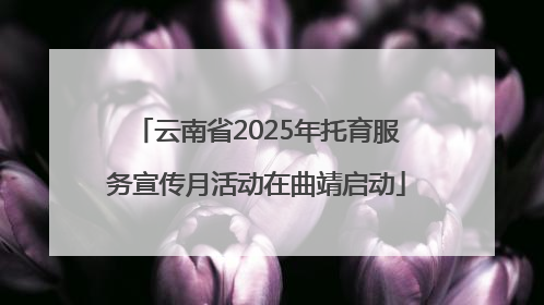 云南省2025年托育服务宣传月活动在曲靖启动
