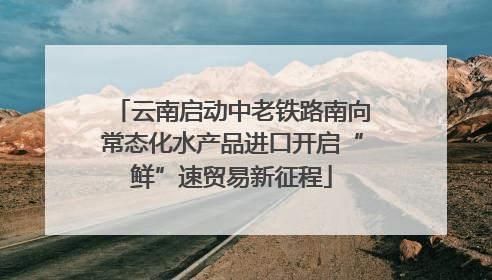 云南启动中老铁路南向常态化水产品进口开启“鲜”速贸易新征程