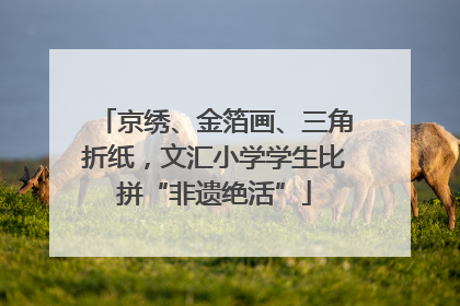 京绣、金箔画、三角折纸，文汇小学学生比拼“非遗绝活”