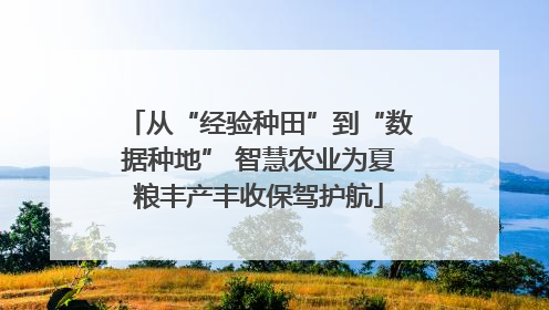 从“经验种田”到“数据种地” 智慧农业为夏粮丰产丰收保驾护航