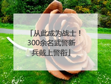 从此成为战士！300余名武警新兵戴上警衔