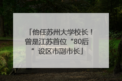 他任苏州大学校长！曾是江苏首位“80后”设区市副市长