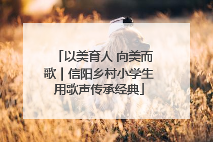 以美育人 向美而歌｜信阳乡村小学生用歌声传承经典