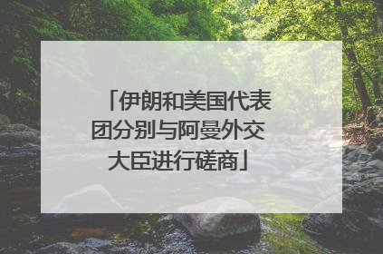 伊朗和美国代表团分别与阿曼外交大臣进行磋商