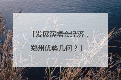 发展演唱会经济，郑州优势几何？