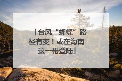 台风“蝴蝶”路径有变！或在海南这一带登陆