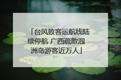 台风致客运航线陆续停航 广西疏散涠洲岛游客近万人