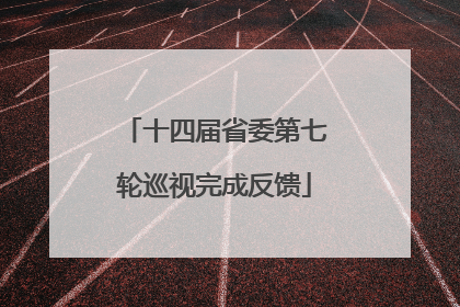 十四届省委第七轮巡视完成反馈