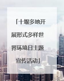 十堰多地开展形式多样世界环境日主题宣传活动