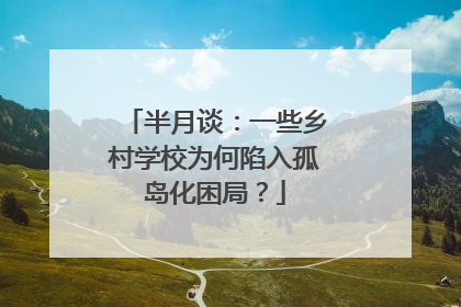 半月谈：一些乡村学校为何陷入孤岛化困局？