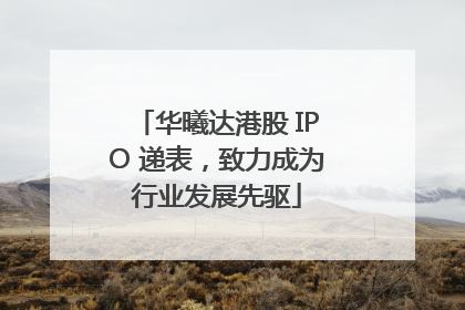 华曦达港股 IPO 递表，致力成为行业发展先驱