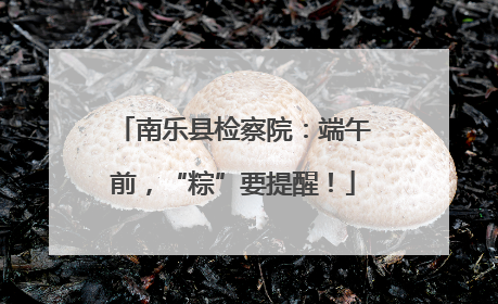 南乐县检察院：端午前，“粽”要提醒！