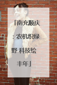 南充顺庆：农机织绿野 科技绘丰年
