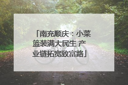南充顺庆：小菜篮装满大民生 产业链拓宽致富路