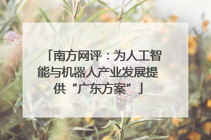 南方网评：为人工智能与机器人产业发展提供“广东方案”