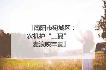 南阳市宛城区：农机护“三夏” 麦浪映丰景