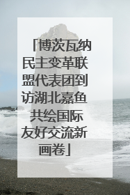 博茨瓦纳民主变革联盟代表团到访湖北嘉鱼 共绘国际友好交流新画卷