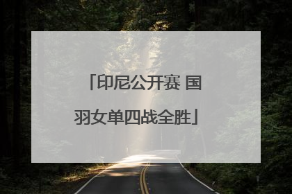 印尼公开赛 国羽女单四战全胜
