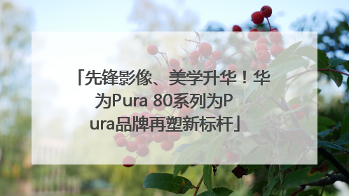 先锋影像、美学升华！华为Pura 80系列为Pura品牌再塑新标杆