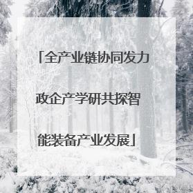 全产业链协同发力 政企产学研共探智能装备产业发展