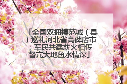 全国双拥模范城（县）巡礼河北省高碑店市：军民共建薪火相传 督亢大地鱼水情深