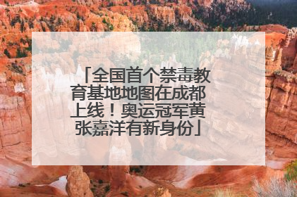 全国首个禁毒教育基地地图在成都上线！奥运冠军黄张嘉洋有新身份