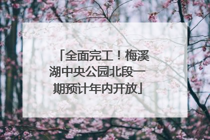 全面完工！梅溪湖中央公园北段一期预计年内开放