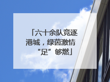 六十余队竞逐港城，绿茵激情“足”够燃