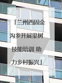 兰州西固金沟乡开展果树技能培训 助力乡村振兴