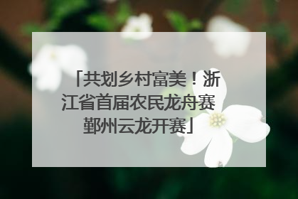 共划乡村富美！浙江省首届农民龙舟赛鄞州云龙开赛