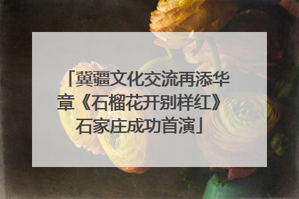 冀疆文化交流再添华章《石榴花开别样红》石家庄成功首演