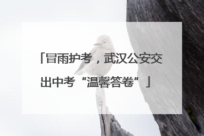 冒雨护考，武汉公安交出中考“温馨答卷”