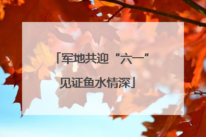军地共迎“六一” 见证鱼水情深