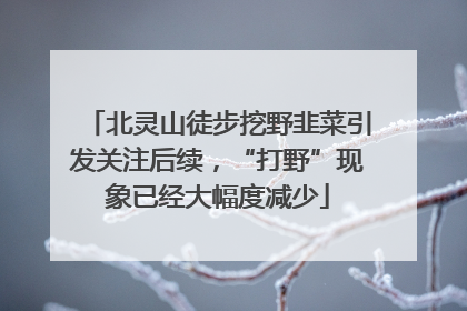 北灵山徒步挖野韭菜引发关注后续，“打野”现象已经大幅度减少