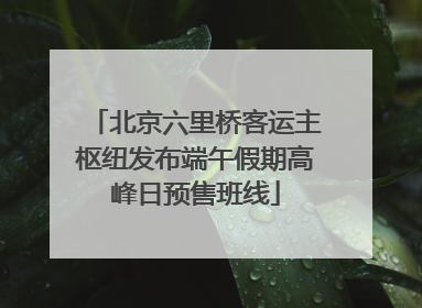北京六里桥客运主枢纽发布端午假期高峰日预售班线