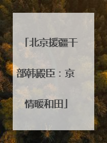 北京援疆干部韩殿臣：京情暖和田