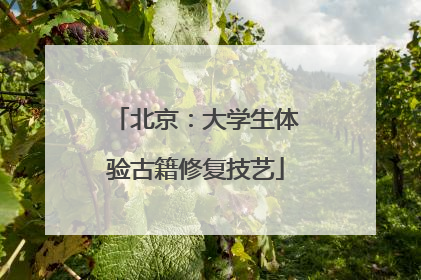 北京：大学生体验古籍修复技艺