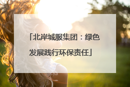 北岸城服集团：绿色发展践行环保责任