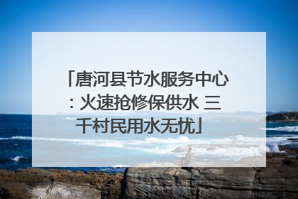 唐河县节水服务中心：火速抢修保供水 三千村民用水无忧