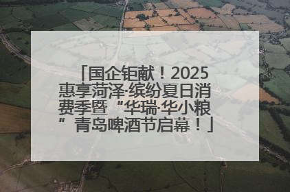 国企钜献！2025惠享菏泽·缤纷夏日消费季暨“华瑞·华小粮”青岛啤酒节启幕！